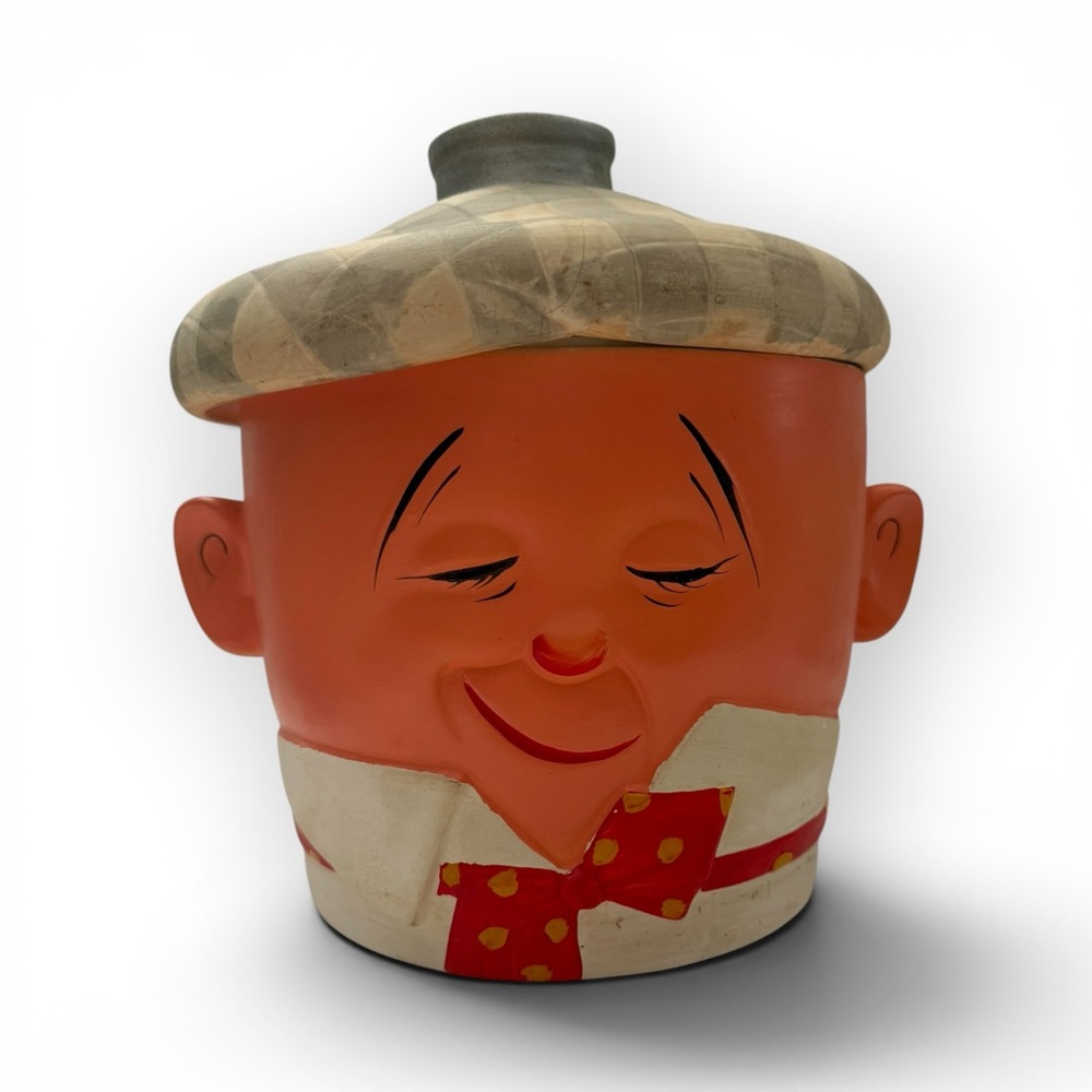 Vintage Nasco Japan Ice Bucket Cookie Jar, Novelty Figural Head MC Barware